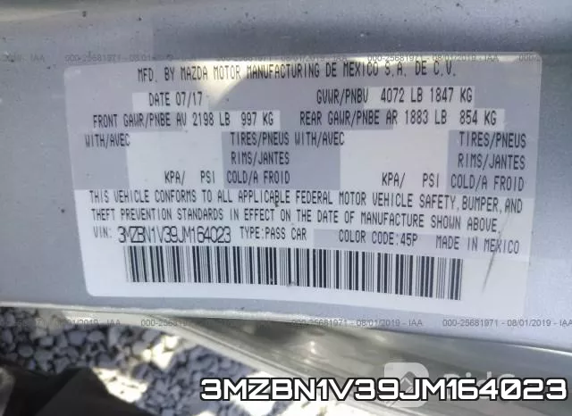 3MZBN1V39JM164023