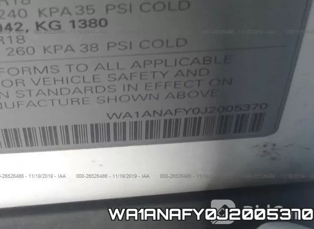 WA1ANAFY0J2005370