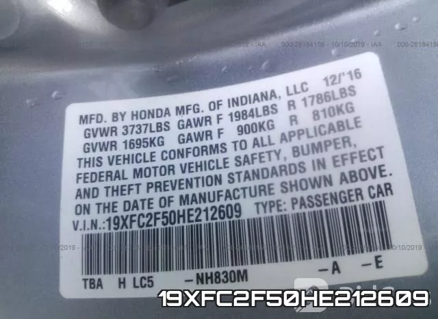 19XFC2F50HE212609