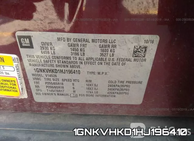 1GNKVHKD1HJ196410
