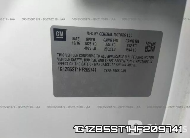 1G1ZB5ST1HF209741