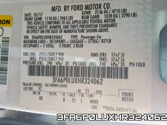 3FA6P0LUXHR324062