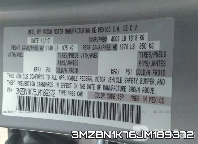 3MZBN1K76JM189372