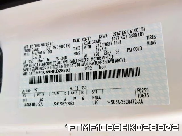 1FTMF1C89HKD28802