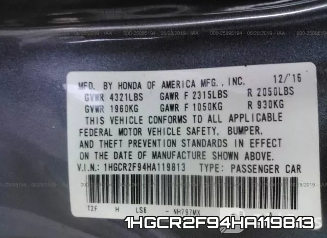 1HGCR2F94HA119813