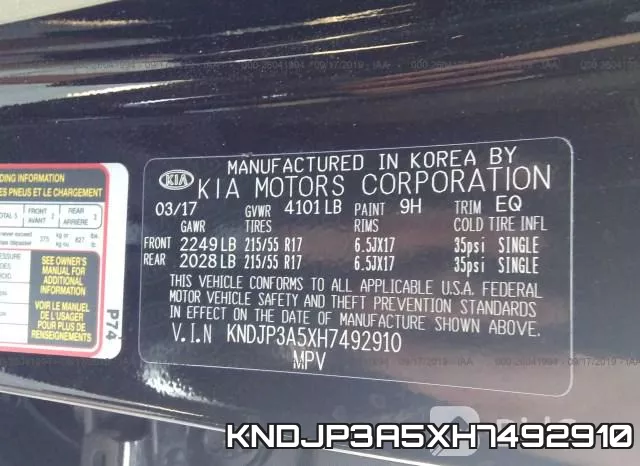 KNDJP3A5XH7492910