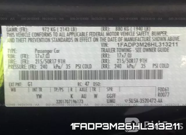 1FADP3M26HL313211