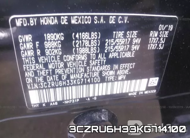 3CZRU6H33KG714100