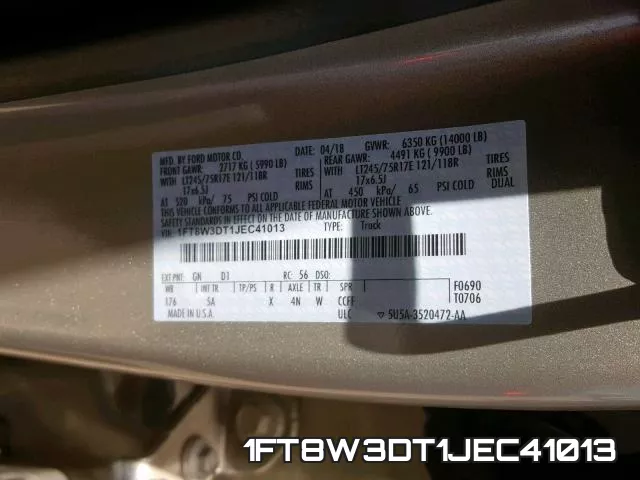 1FT8W3DT1JEC41013