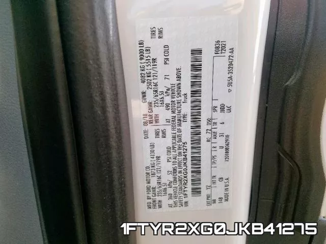 1FTYR2XG0JKB41275