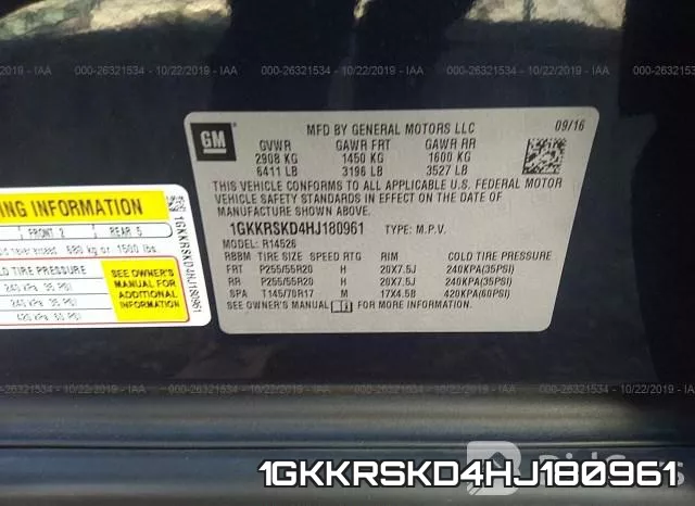 1GKKRSKD4HJ180961