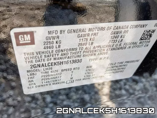 2GNALCEK5H1613830