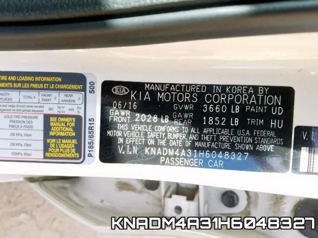 KNADM4A31H6048327