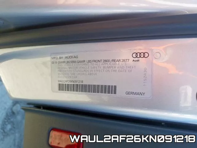 WAUL2AF26KN091218