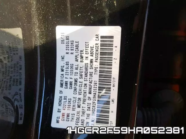 1HGCR2F59HA052381