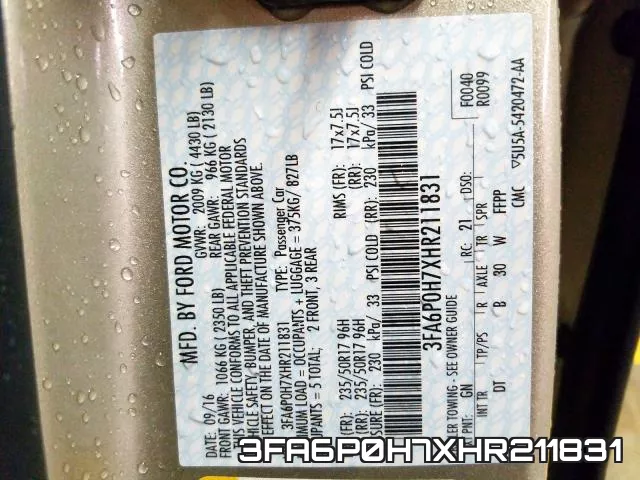 3FA6P0H7XHR211831