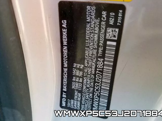 WMWXP5C53J2D71884