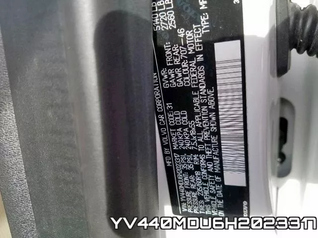 YV440MDU6H2023317
