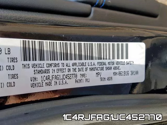 1C4RJFAG1JC452770