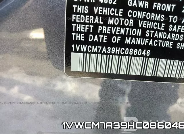1VWCM7A39HC086046