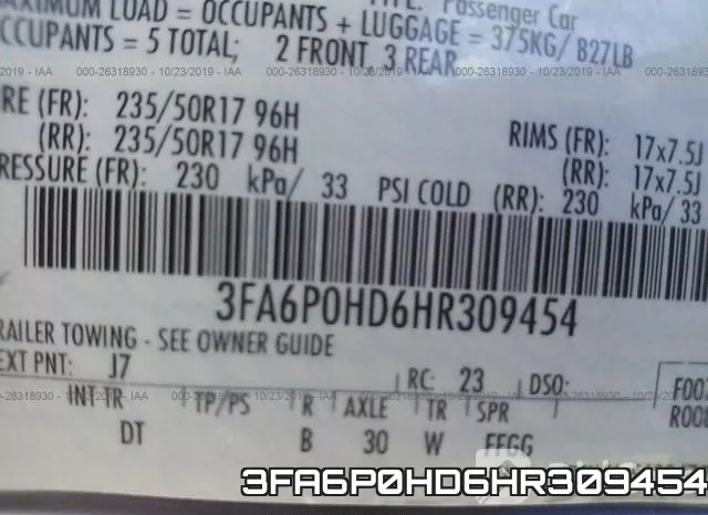 3FA6P0HD6HR309454