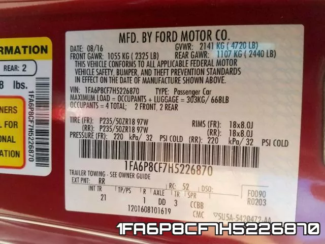 1FA6P8CF7H5226870