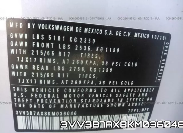 3VV3B7AX8KM036046