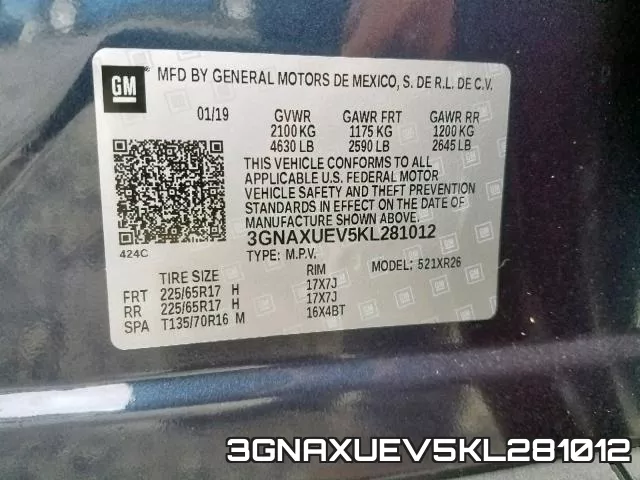 3GNAXUEV5KL281012