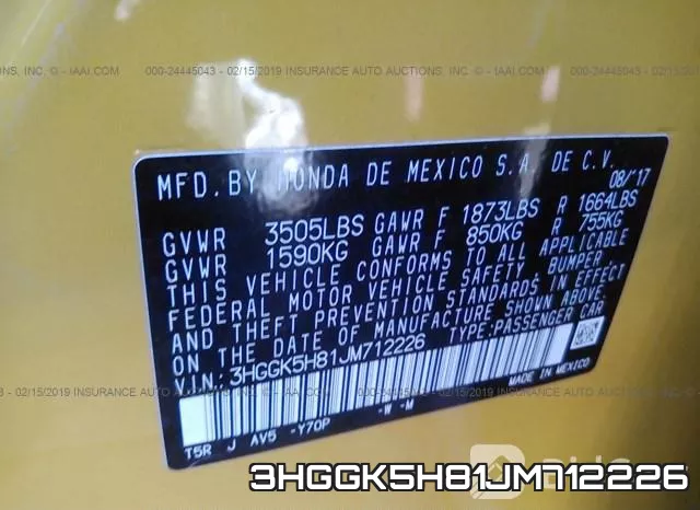 3HGGK5H81JM712226
