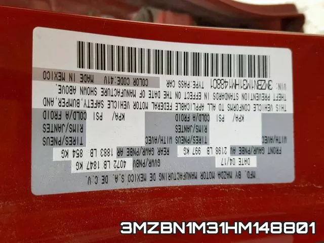 3MZBN1M31HM148801