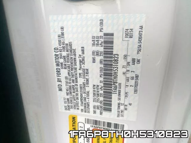 1FA6P8TH0H5310823