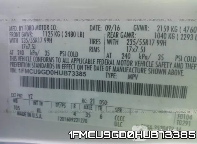 1FMCU9GD0HUB73385