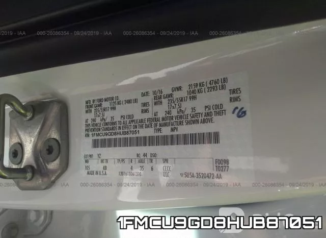 1FMCU9GD8HUB87051