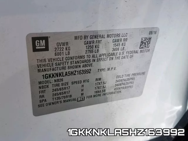 1GKKNKLA5HZ163992