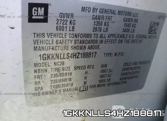 1GKKNLLS4HZ188817