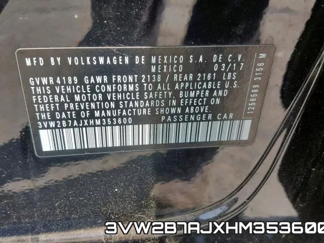 3VW2B7AJXHM353600
