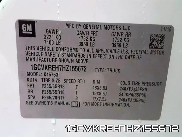 1GCVKREH7HZ155672