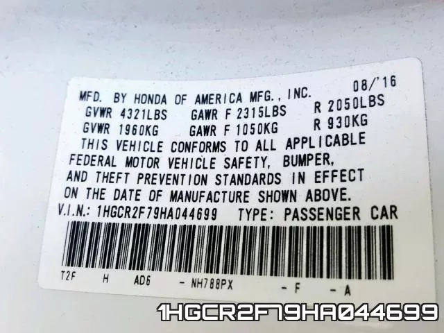 1HGCR2F79HA044699
