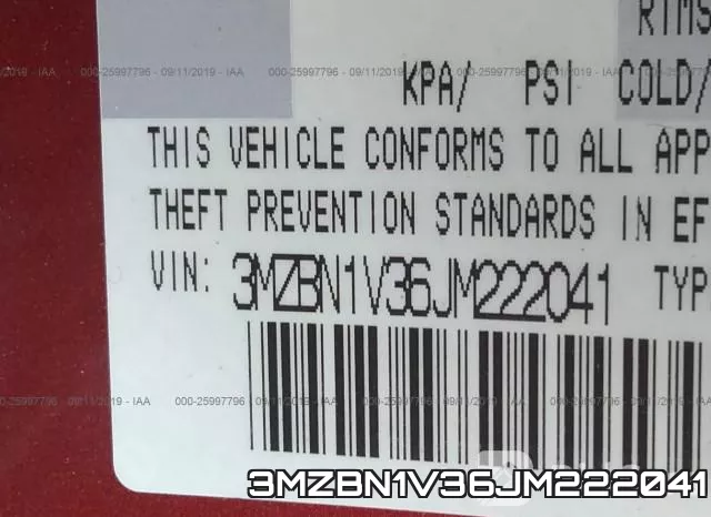 3MZBN1V36JM222041