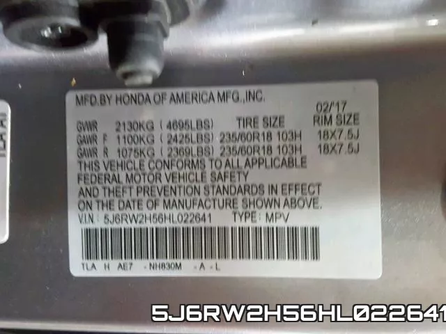 5J6RW2H56HL022641