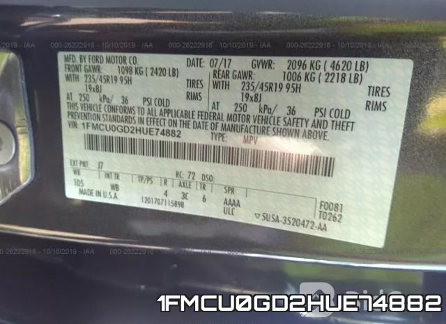 1FMCU0GD2HUE74882