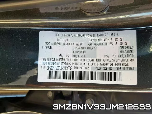 3MZBN1V33JM212633