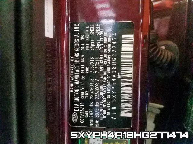 5XYPH4A18HG277474