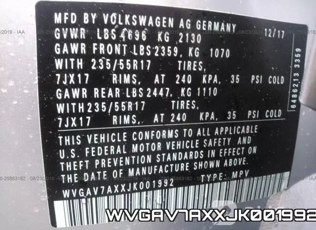 WVGAV7AXXJK001992