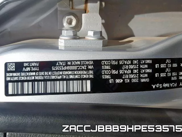 ZACCJBBB9HPE53575
