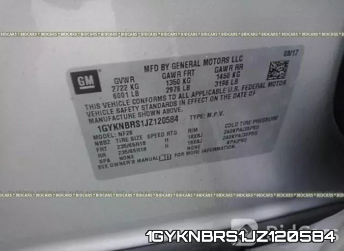 1GYKNBRS1JZ120584