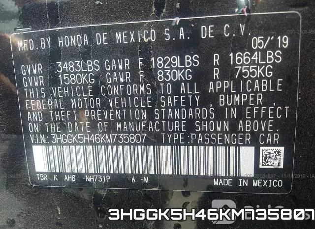 3HGGK5H46KM735807