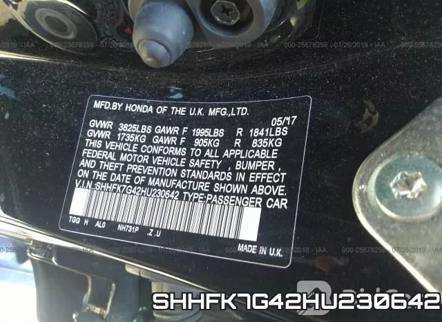 SHHFK7G42HU230642