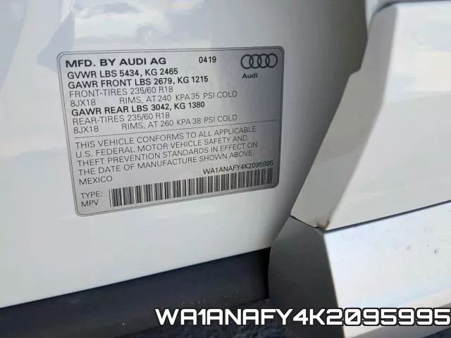 WA1ANAFY4K2095995