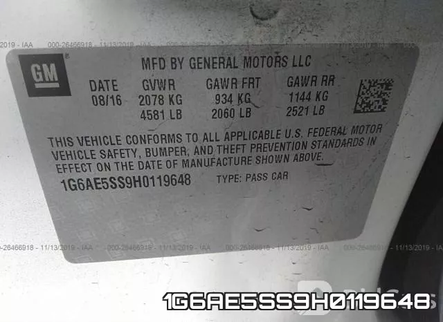 1G6AE5SS9H0119648